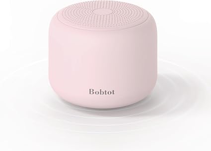 Bobtot Portable Bluetooth Speakers with Strap Mini Speaker, Pink