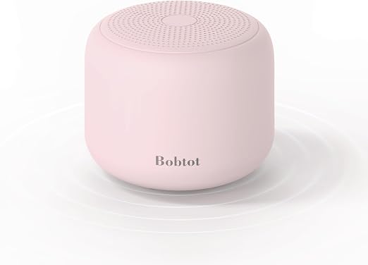 Bobtot Portable Bluetooth Speakers with Strap Mini Speaker, Pink