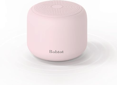 Bobtot Portable Bluetooth Speakers with Strap Mini Speaker, Pink