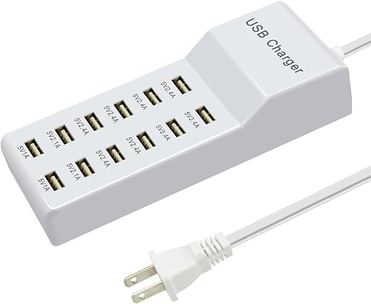 USB Charging Station 12 Port Multiport hub Fast Charging Power Strip