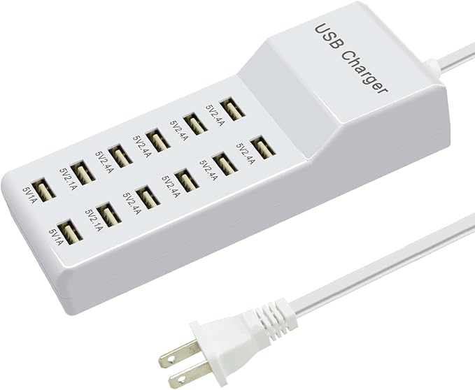 USB Charging Station 12 Port Multiport hub Fast Charging Power Strip