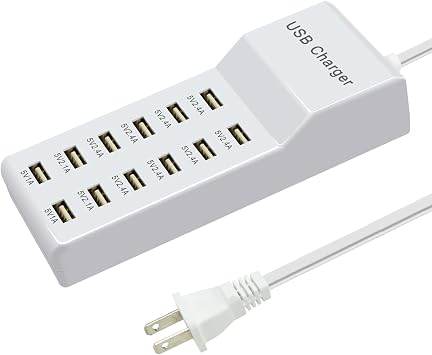 USB Charging Station 12 Port Multiport hub Fast Charging Power Strip