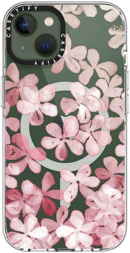 CASETiFY Clear iPhone 13 Case [Not Yellowing / 6.6 ft. 3X Military Grade Drop Protection/Compatible with Magsafe] - Spring Blossoms - Clear