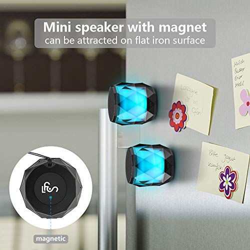 LFS Portable Mini Bluetooth Speaker with 7 Color Lights, TWS Stereo Pairing