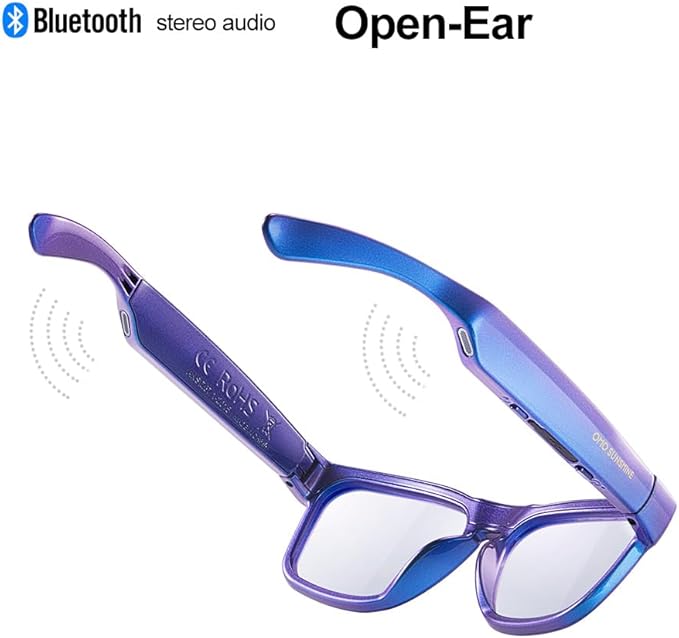 OhO sunshine, Polarized Sunglasses with Bluetooth Speaker, Open Ear Audio, Athletic/Outdoor UV Protection and Voice Control