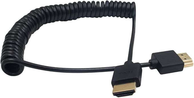 Duttek 4K Coiled HDMI Cable 6FT/1.8M, HDMI Male to Male Extender Cable for 3D and 4K Ultra HD TV Stick