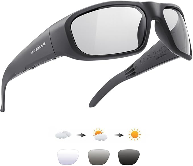 OhO sunshine Smart Glasses, Polarized Sunglasses with Bluetooth Speaker, Athletic/Outdoor UV Protection and Voice Control