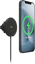 Mophie Snap+ Wireless Universal Charger Vent Mount - 15W Charging, Magnetic Positioning for Accurate Placement, One-Hand Operation, Compatible with Magsafe for iPhone 15/14/13