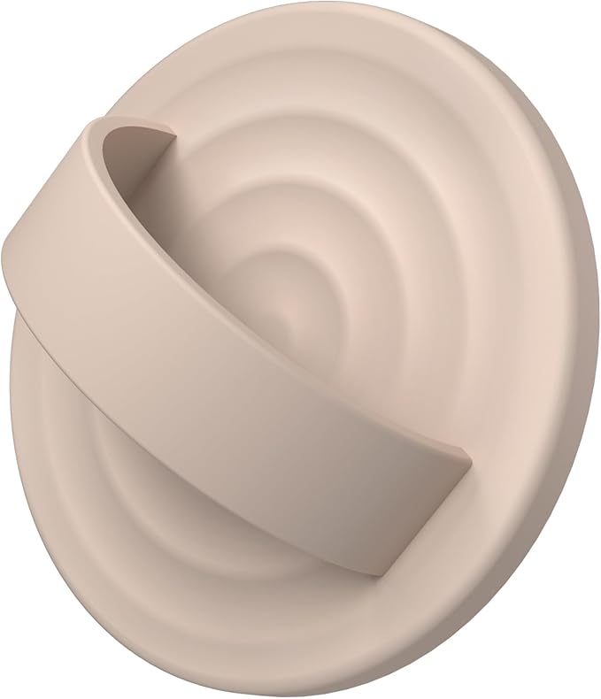 Magnetic Phone Ring Grip Holder, Silicone Finger Loop Grip, Compatible with MasSafe, Back of Phone for iPhone Pro Max/Plus/16/15/15/14/13/12 Series, Oat