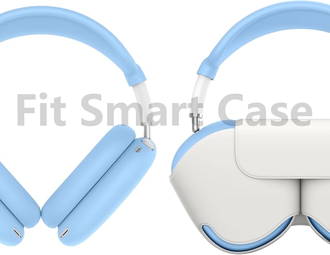 Silicone Case Cover for AirPods Max, Ear Pad Case Cover/Ear Cups Cover/Headband Cover for AirPods Max Headphones, Accessories Soft Silicone Protector for Apple AirPods Max New USB-C (2024) (Sky Blue)