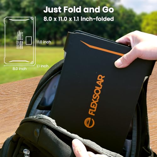 FlexSolar 30W Foldable Portable Solar Panel Charger QC3.0 USB-A USB-C - Image 6