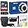 Kodak PIXPRO FZ55 Blue 16MP Digital Camera 5X Optical Zoom 28mm Wide Angle 1080P Full HD Video 2.7" LCD Camera + 64GB Card and Reader + Case + Memory Wallet + Tripod + Cleaning Bundle