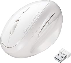 SANWA 2.4G Wireless Ergonomic Mouse White, Vertical Optical Ergo Mouse Small Hands, Cordless Mice for Wrist Pain, 800/1200/1600 DPI, 5 Buttons, Compatible Mac, Windows, PC, Desktop - Image 1