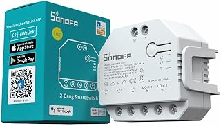 SONOFF DUALR3 Lite Smart Switch Moudle,WiFi Smart Curtain Switch,Dual Relay DIY Curtain, Blinds, Roller Shutter,Two Way Smart Switch,Compatible with Alexa&Google Assistant(1 Pack)