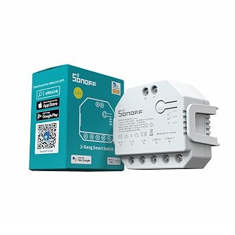 SONOFF DUALR3 Lite Smart Switch Moudle,WiFi Smart Curtain Switch,Dual Relay DIY Curtain, Blinds, Roller Shutter,Two Way Smart Switch,Compatible with Alexa&Google Assistant(1 Pack)