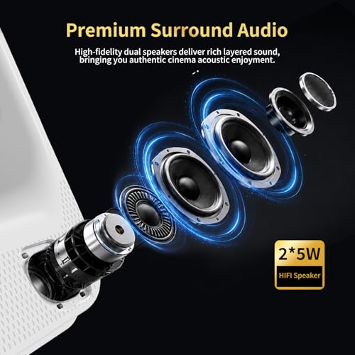 Home Theater Movie Projectors , Smart Projector with Wifi and Bluetooth