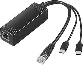 Gigabit PoE Splitter with Dual Type C Output, USB-C 12V 2.5A Max Output, Comply IEEE 802.3af/at, 10/100/1000Mbps, Total 30W Output, Plug and Play for IP Camera, Wireless AP (PD3009G) - Image 1