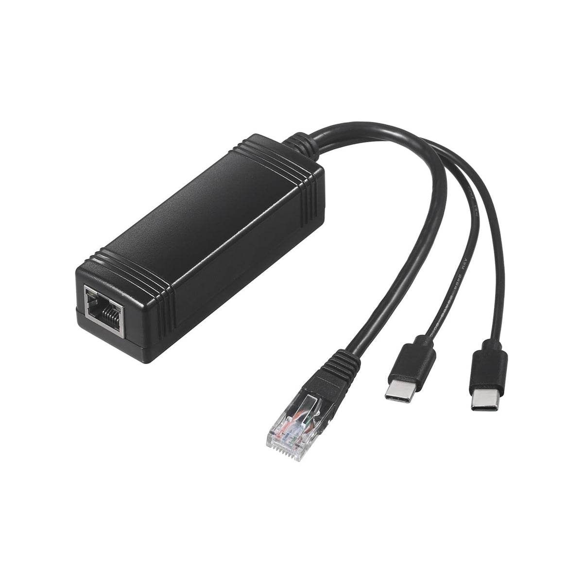Gigabit PoE Splitter with Dual Type C Output, USB-C 12V 2.5A Max Output, Comply IEEE 802.3af/at, 10/100/1000Mbps, Total 30W Output, Plug and Play for IP Camera, Wireless AP (PD3009G)
