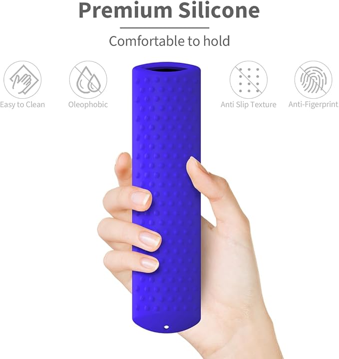 6.4 Inch Silicone Cover Compatible with Fire TV Stick 4K Max 2nd gen 2023 Remote Control,Silicone Case for Toshiba/Insignia Smart TV Remote,Anti-Slip Sleeve Cover with Lanyard (Red+Blue)