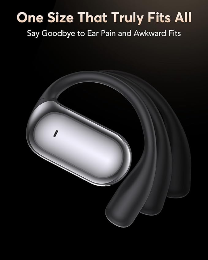 Open-Ear Bone Conduction Sports Headphones - Wireless Bluetooth Earbuds, Comfortable Design, Stereo Sound, Perfect for Running