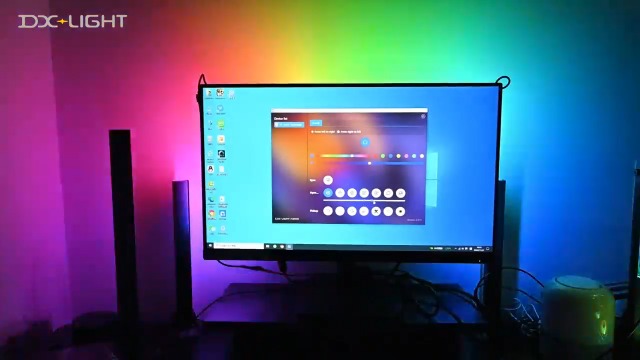 MIHEAL Gaming Monitor Light, Backlight with Screen Color sync Effect for 24inch Computer Monitor, Compatible with Windows