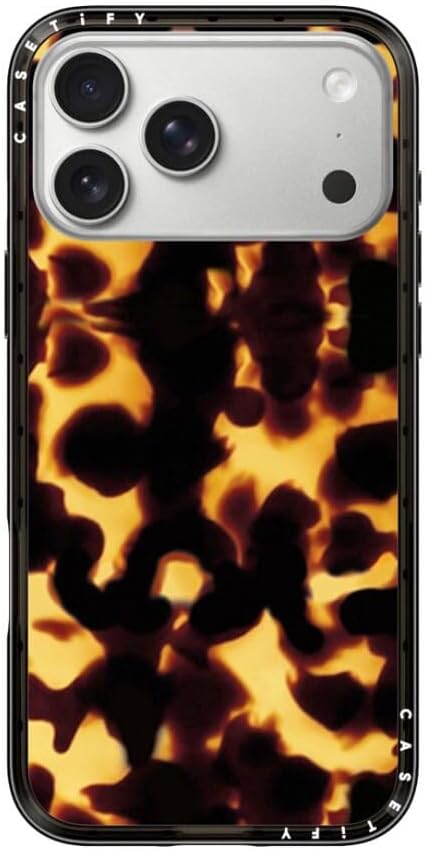CASETiFY Compact iPhone 17 Pro Max Case [Slim and Sleek/Compatible with Magsafe / 4 ft. 2X Military Grade Drop Protection] - Tortoiseshell - Clear Black