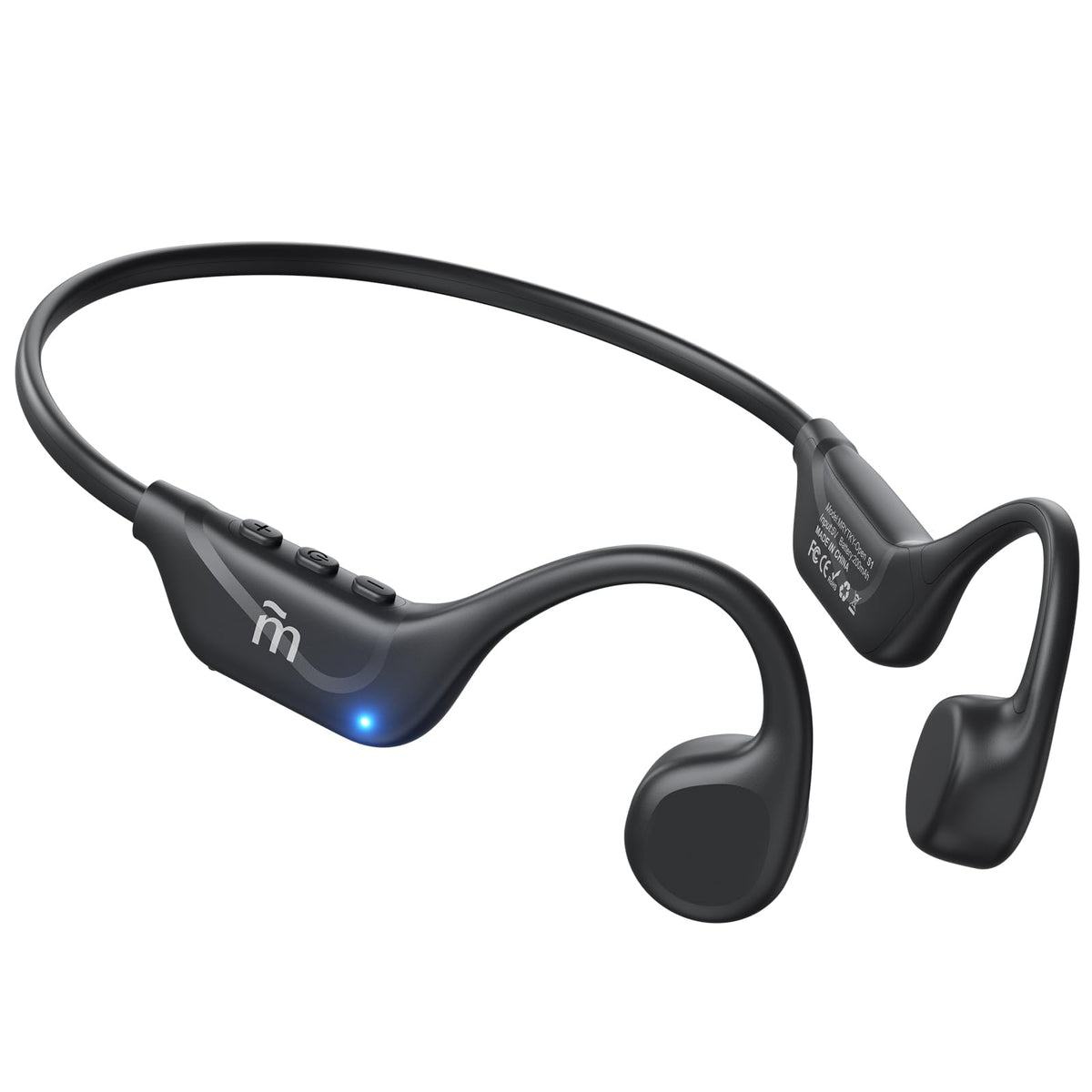 MRYTKY Bone Conduction Headphones,Open Ear Headphones Bluetooth5.4 with Mic,Wireless Headphones 10H Playtime, Waterproof Sport Headphone Suitable for Running,Cycling, Outdoor Sports Black