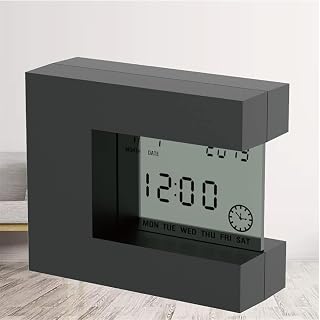 Alarm Clock Digital for Home Office Desk Table Watch LCD Clock with Calendar Date Countdown Timer Thermometer - Image 1