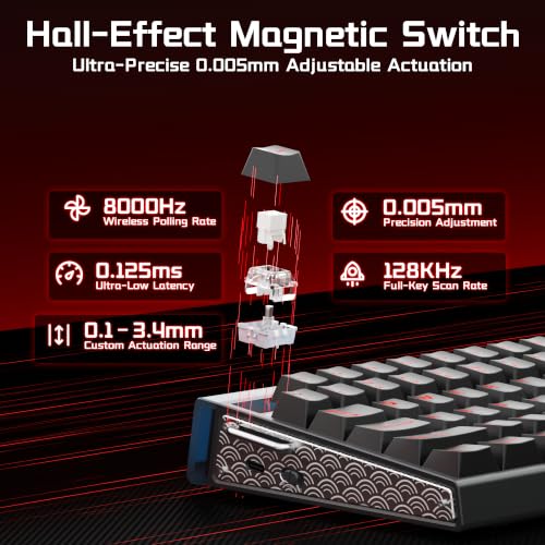 Aula Hero 75 HE Hall Effect Wireless Gaming Keyboard, 8K Polling & 8000mAh - Image 5