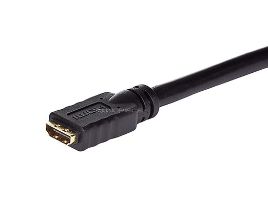 Monoprice Premium High Speed HDMI Cable - CL2, Male to Female Extension, 24AWG, 10 Feet, Black - Commercial Series