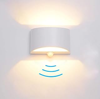 SERDEN LED Hardwired Motion Sensor Light Indoor Wall Sconce, Motion Sensor Wall Light Indoor Sconce Wall Aluminum Modern Wall Sconce for Living Room Hallway Stair 7W Warm White(Not Battery Operated) - Image 1