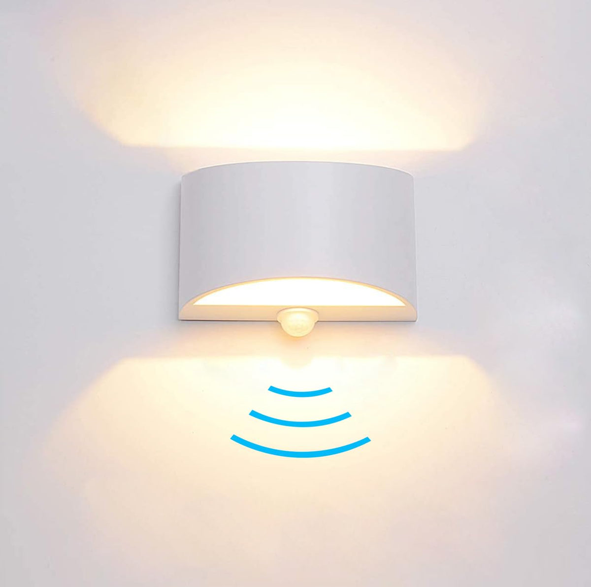 SERDEN LED Hardwired Motion Sensor Light Indoor Wall Sconce, Motion Sensor Wall Light Indoor Sconce Wall Aluminum Modern Wall Sconce for Living Room Hallway Stair 7W Warm White(Not Battery Operated)