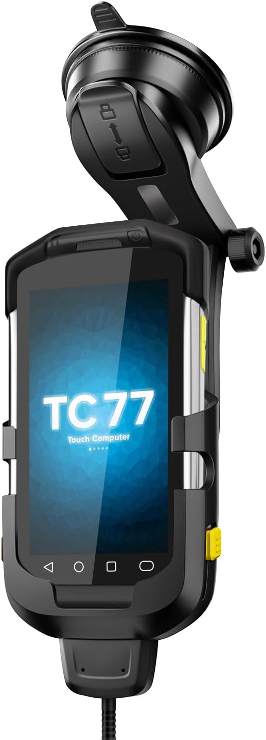 Car Mount Charger for Zebra Symbol TC77 TC70 TC72 TC75 TC70X TC75X Handheld Barcode Scanner - Vehicle Holder with 5V 2A Cigarette Lighter Charging Cable
