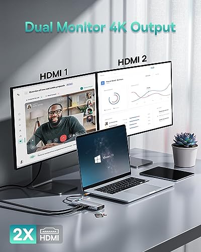 Baseus Laptop Docking Station Dual Monitor 9 in 1 US | Computer Access - Image 4