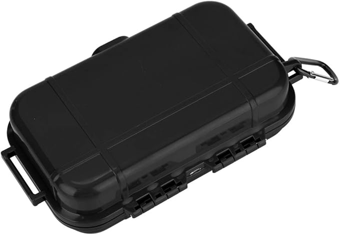 Small Waterproof Boxes of Plastic Case Shockproof Airtight Container Case Portable Airtight Carry Box Black Dry