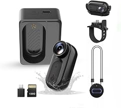 Mini Body Camera Action Cam with Auido & Video Recording -128G IPX7 Waterproof Thumb Size Hands Free Body Worn Cameras - Wearable Portable Camcorder for Work Travel Pet Walk Vlog(Black) - Image 1