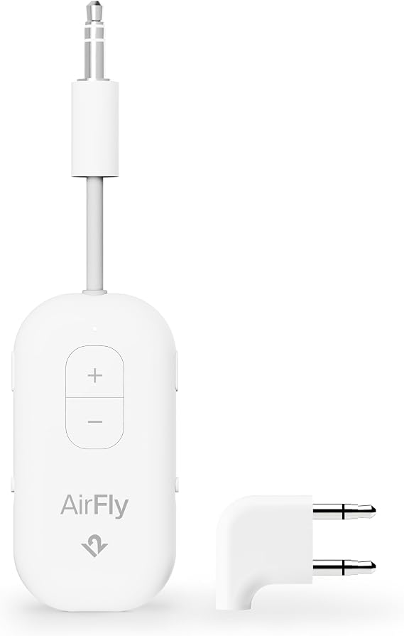 Twelve South AirFly Pro 2 Deluxe, Wireless Bluetooth Adapter, White