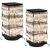 360 Rotating Earring Display Stands for Selling, Earring Rack Display Holder Stand, Jewelry Display for Selling Earring Cards, Necklaces, Rings, Bracelets, Hair Accessories (2 Pack)