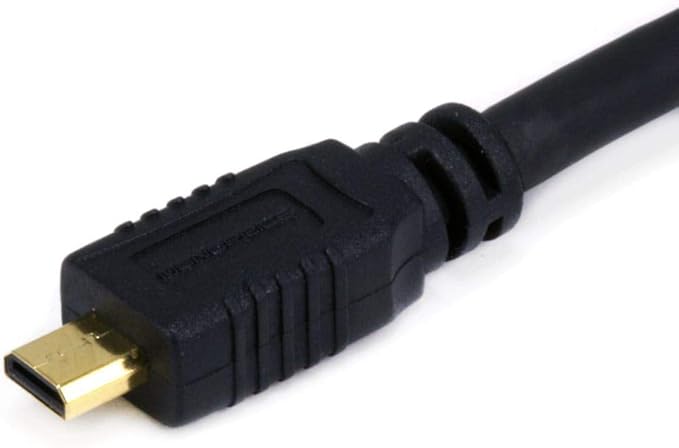 Monoprice 6inch 34AWG High Speed HDMI Cable With Ethernet - HDMI Micro Connector male to HDMI Connector female - Black