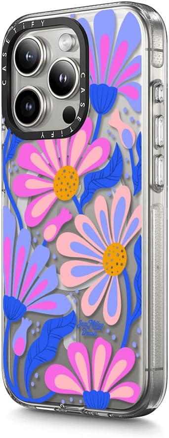CASETiFY Clear iPhone 15 Pro Max Case [Not Yellowing / 6.6 ft. 3X Military Grade Drop Protection/Compatible with Magsafe] - Mystic Daisy - Clear