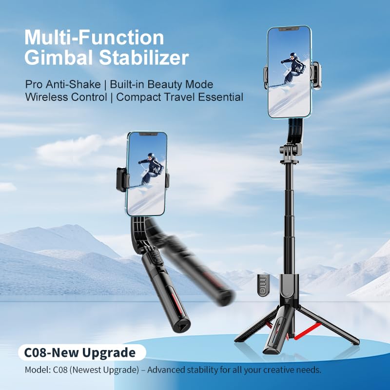 Phone Gimbal Stabilizer for Phone, Selfie Stick & Tr | Phone Accessori - Image 7