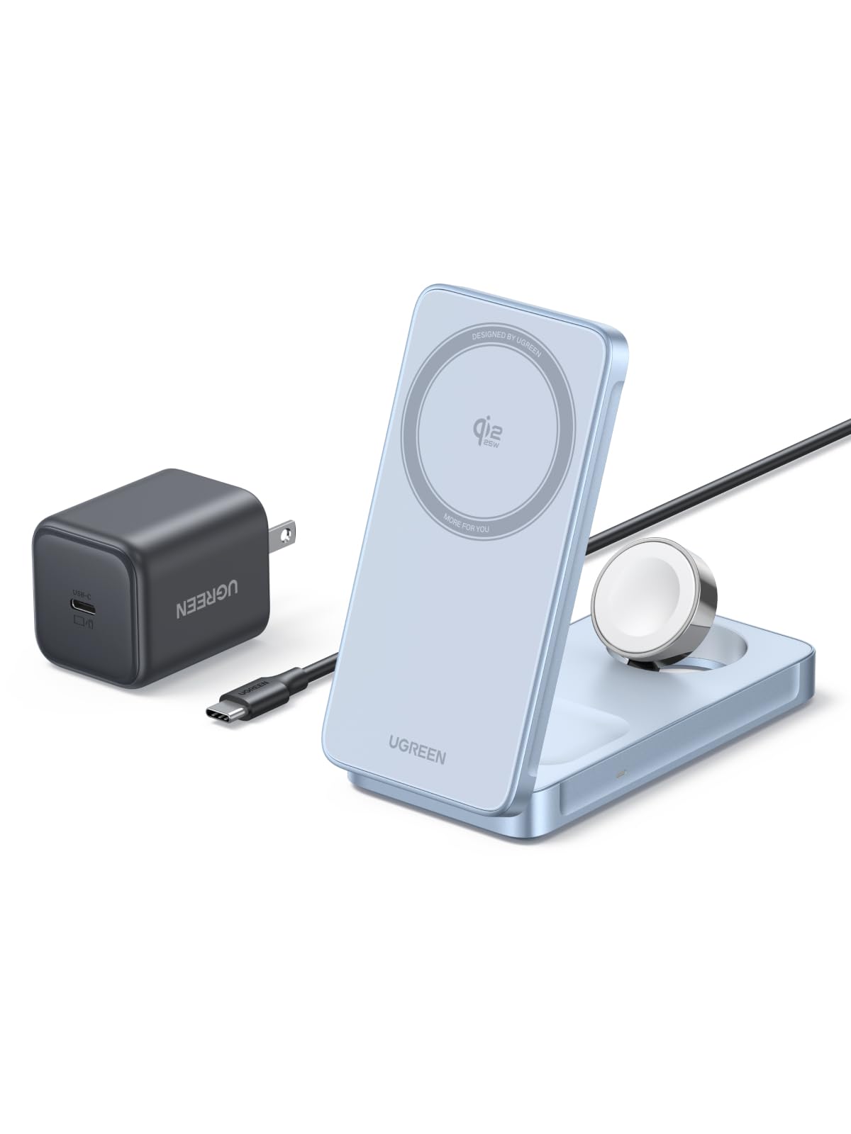 UGREEN MagFlow Qi2.2 25W 3-in-1 Foldable Wireless Charging Station