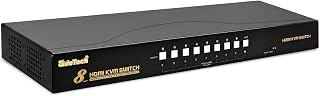 JideTech 8 Port HDMI USB KVM Switch 4K@30Hz Rackmount, Control 8 PCs with One Monitor Keyboard and Mouse, USB 2.0 Hub, Hotkey Switching, Plug and Play for Windows, Mac, Linux, Server Room - Image 1
