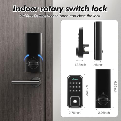 Keyless Entry Door Lock, Smart Lock for Front Door w - Image 3