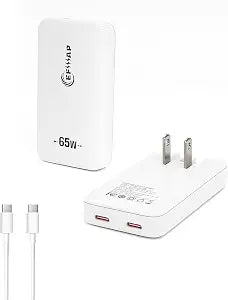 65W Slim USB C Wall Charger, Compact USBC Charger Block with Dual Port