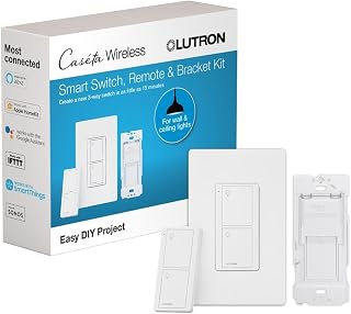 Lutron Caseta 3-Way Smart Switch Kit; Switch, Wireless Remote & More - Image 1