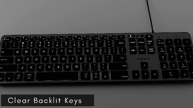 Macally Wired Keyboard for Mac with USB Hub (2X USB-A / 1x USB-C) - Compatible Backlit Apple Keyboard with Dual Interface - Auto OS Detection for Mac, MacBook Pro/Air, iMac, PC, Android, iPad, iOS - Image 8