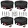 BNC Cable 30ft 4 Pack BNC Video Power Cable,Security Camera Cable for CCTV Camera DVR Security Systems(Included 8X BNC Adapters,100 Pcs Cable Clips)-Black, AIBNB4-30