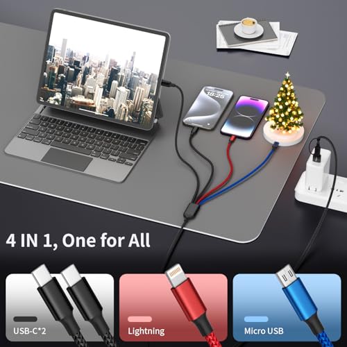 4 in 2 Multi Charging Cable, USBA/C Charging Cords f | Charging & Powe - Image 4
