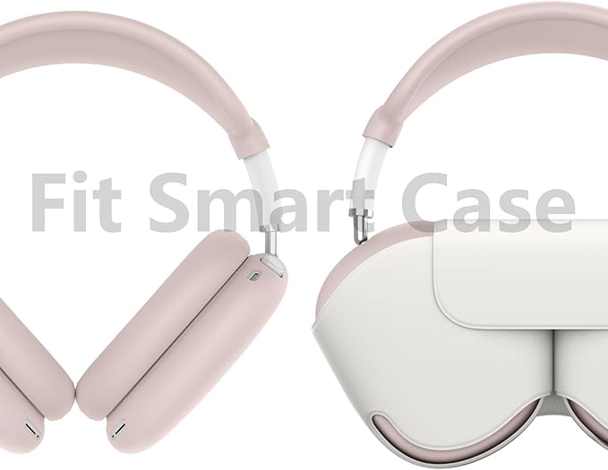 Silicone Case Cover for AirPods Max, Ear Pad Case Cover/Ear Cups Cover/Headband Cover for AirPods Max Headphones, Accessories Soft Silicone Protector for Apple AirPods Max New USB-C (2024) (Ivory)